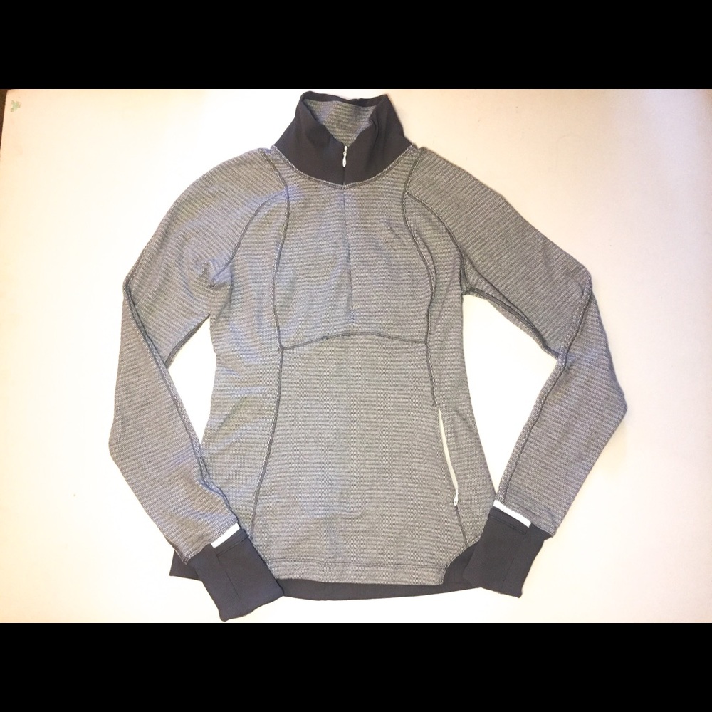 Lululemon Athletica Striped Stretch 1/2 Zip